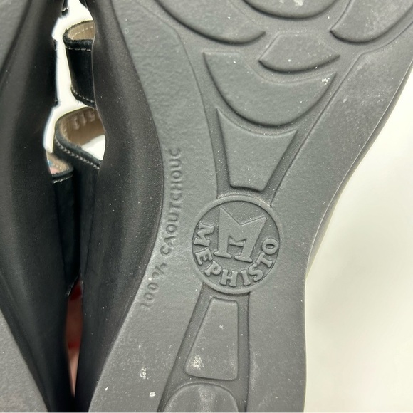 Mephisto Parfolia Black Leather Slingback Comfort Wedge Sandals Size 36 - Picture 12 of 15